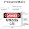 Signmission Nitrogen Gas Danger Sign, Vinyl Decal, 10in W x 7in L, 2PK OS-2PACK-DS-D-710-L-2457 - alternate 2